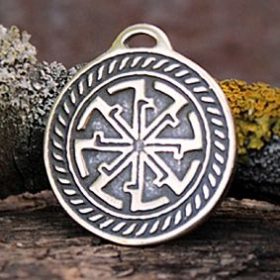 Оберег № 06 Светоч, бронза, Д-27мм, 27*30мм