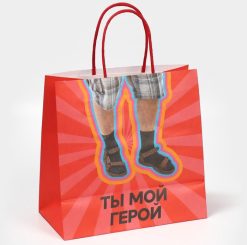 Пакет подарочный «Герой», 22×22×11 см