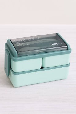 Ланчбокс "Big life", green (ложка+вилка)