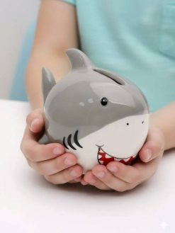 Копилка керамическая «Акула/Shark», grey (15х8,5 см)