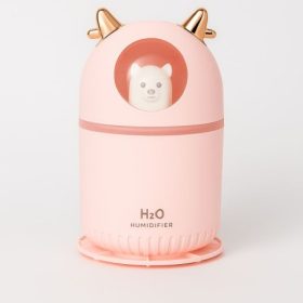 Настольный увлажнитель воздуха - ночник "Cat in a spacesuit", pink, (портативный, USB)