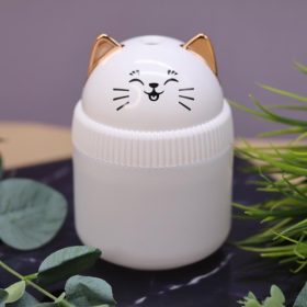 Настольный увлажнитель воздуха - ночник "Cat", white, (портативный, USB)