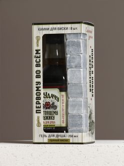 Набор "На удачу", гель для душа, 250 мл и камни для виски, 8 шт