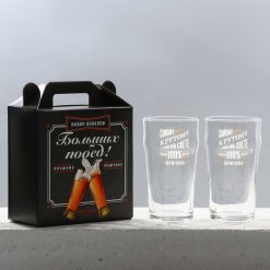 Alternative view of Бокалы для пива с надписью «100% мужик», 2 шт. по 570 мл