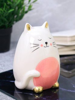 Копилка керамическая «Sleepy cat», white (12,5х10 см)