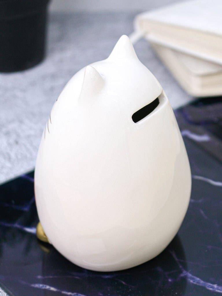 Копилка керамическая «Sleepy cat», white (12,5х10 см) 4 nana.by Копилка керамическая «Sleepy cat», white (12,5х10 см) — изображение 3