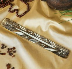 Подставка для благовония "Месяц и звезды", дерево 3,5 х 26 см