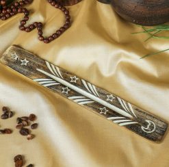 Подставка для благовония "Месяц и звезды", дерево 3,5 х 26 см