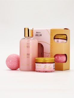 Подарочный набор Nude Mood, гель для душа, скраб для тела, бомбочка для ванны