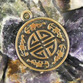 Амулет Символ пяти благ, бронза, 28*22*2мм