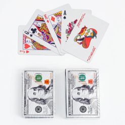 Карты игральные пластиковые «100 $», 55 шт., 9×6 см