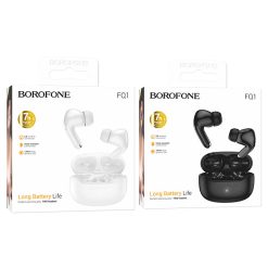 Беспроводные наушники Borofone FQ1 Plus, Shine, Bluetooth, TWS, цвет: чёрный