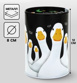 Копилка для денег «Банка. Кря», металл, 8×12 см