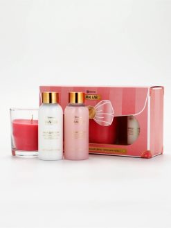 Подарочный набор: гель для душа и крем для тела 2 шт. × 100 мл, ароматическая свеча