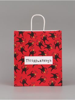 Alternative view of Пакет подарочный крафтовый «Поздравляю», 28 × 32 × 15 см