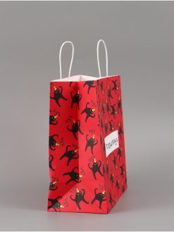 Пакет подарочный крафтовый «Поздравляю», 28 × 32 × 15 см