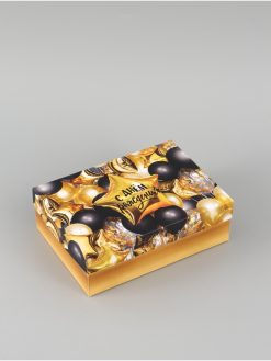 Коробка подарочная складная «С днём рождения!», 21×15×7 см