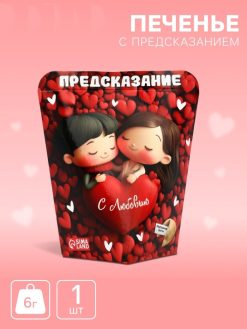 Печенье с предсказанием «С любовью», 6 г