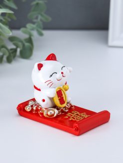 Подставка для телефона «Манэки-нэко с пожеланием», 5.8×8.5×6.5 см