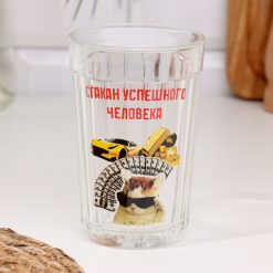 Alternative view of Стакан граненый "Стакан успешного человека" 250 мл