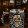 Кружка «Череп», 400 мл, нержавеющая сталь, серебристая