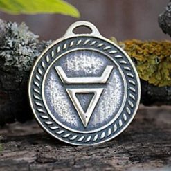 Оберег № 21 Символ Велеса, бронза, Д-27мм, 27*30мм