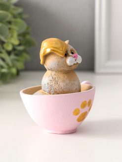 Фигурка «Котик в чашке», 10×9×7.5 см