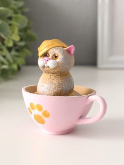 Фигурка «Котик в чашке», 10×9×7.5 см