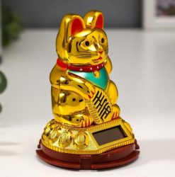 Alternative view of Маятник от солнечной батареи "Манэки-нэко золотой" 9,5х6,5х6,5 см