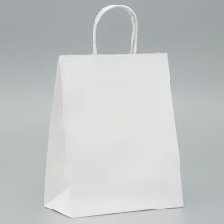 Alternative view of Пакет крафт без печати, белый, круглая ручка 22 х 12 х 28 см