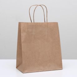 Alternative view of Пакет крафт без печати, круглая ручка 22 х 12 х 25 см