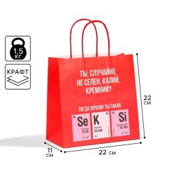Пакет подарочный «Секси», 22 х 22 х 11 см