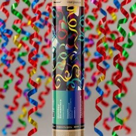 Хлопушка пневматическая 30см "Праздничный серпантин", серпантин  разноцветный)