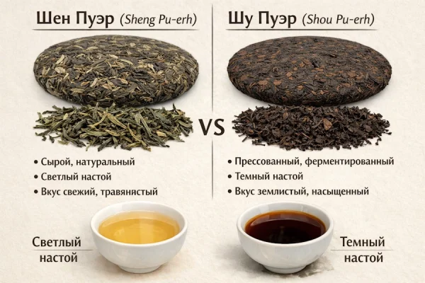Шу или Шен? Виды пуэров и их отличия — Гид от nana.by