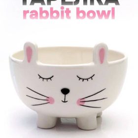 Тарелка глубокая керамическая «Rabbit bowl», 11 х 14 х 14 см