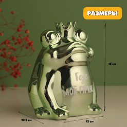 Alternative view of Копилка для денег «Зелёная лягушка: Где мой принц?», керамика, 12×10.5×15 см