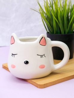 Alternative view of Кружка керамическая «Sleepy kitty», white, 450 мл