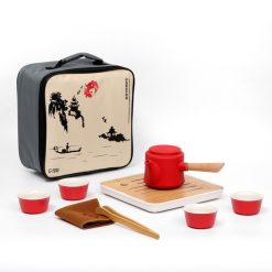 Alternative view of Набор для чайной церемонии 9 предметов, на 4 персоны, чашка 40 мл, чайник 250 мл, красный