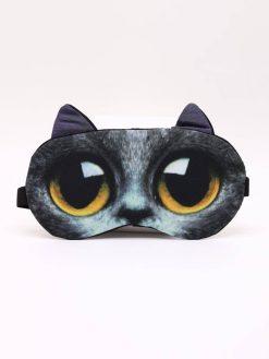 Маска для сна GIRLY "Кошачий глаз", темно-серая