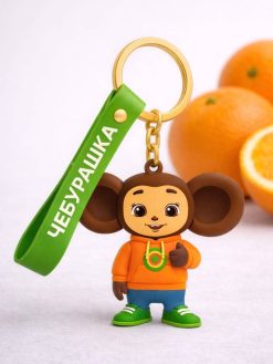Брелок с ремешком "Чебурашка оранжевое худи"