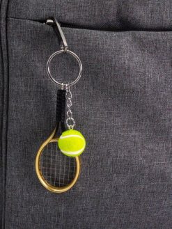 Alternative view of Брелок iLikeGift "Tennis racket", gold (2.8*10 см)