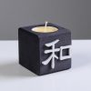 Подсвечник для чайной свечи «Куб, Иероглифы. Гармония», + свеча манго