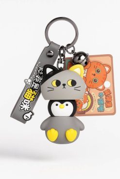 Брелок "Притворись котом", серый