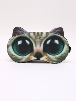 Alternative view of Маска для сна "Cat's eyes", grey
