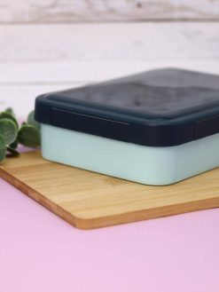 Alternative view of Ланчбокс "НАСЛАЖДАЙТЕСЬ ЖИЗНЬЮ", 1250 мл, синий (ложка+вилка)