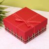 Подарочная коробка "Черная и красная клетка", 14*14*6,5