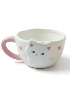 Кружка керамическая "Пушистые сердечки", 410 мл