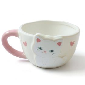 Кружка керамическая "Пушистые сердечки", 410 мл
