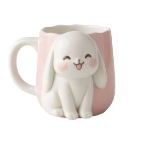 Кружка керамическая "Улыбающийся зайка", 400 мл