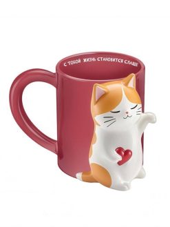 Alternative view of Набор кружек керамических 2 шт. "Кошачья любовь", 430 мл